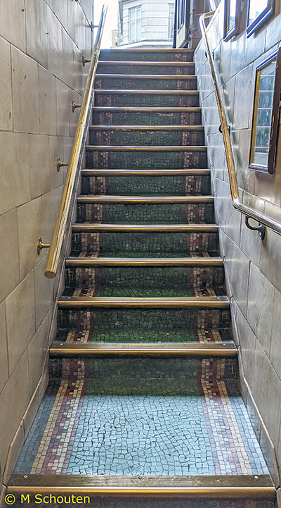 Stairs inlaid with mosaic pattern.  by Michael Schouten. Published on 05-03-2020