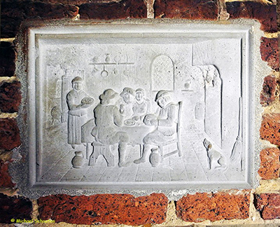 Plaster Relief Panel in Fireplace.  by Michael Schouten. Published on 