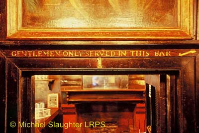 Wording Over Public Bar Door.  by Michael Slaughter. Published on 